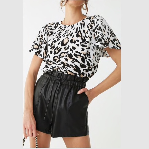 Forever 21 Tops - Leopard Blouse Work Top NWT